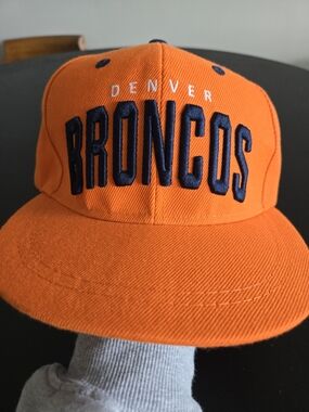 Vintage Denver Broncos Budweiser Snapback Hat NFL Promo Cap Orange
